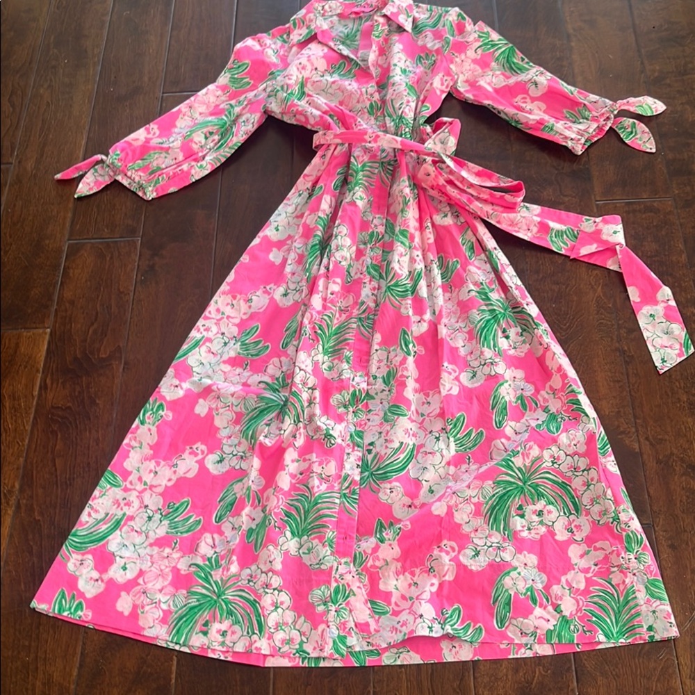Lilly Pulitzer Pink Floral Maxi Dress